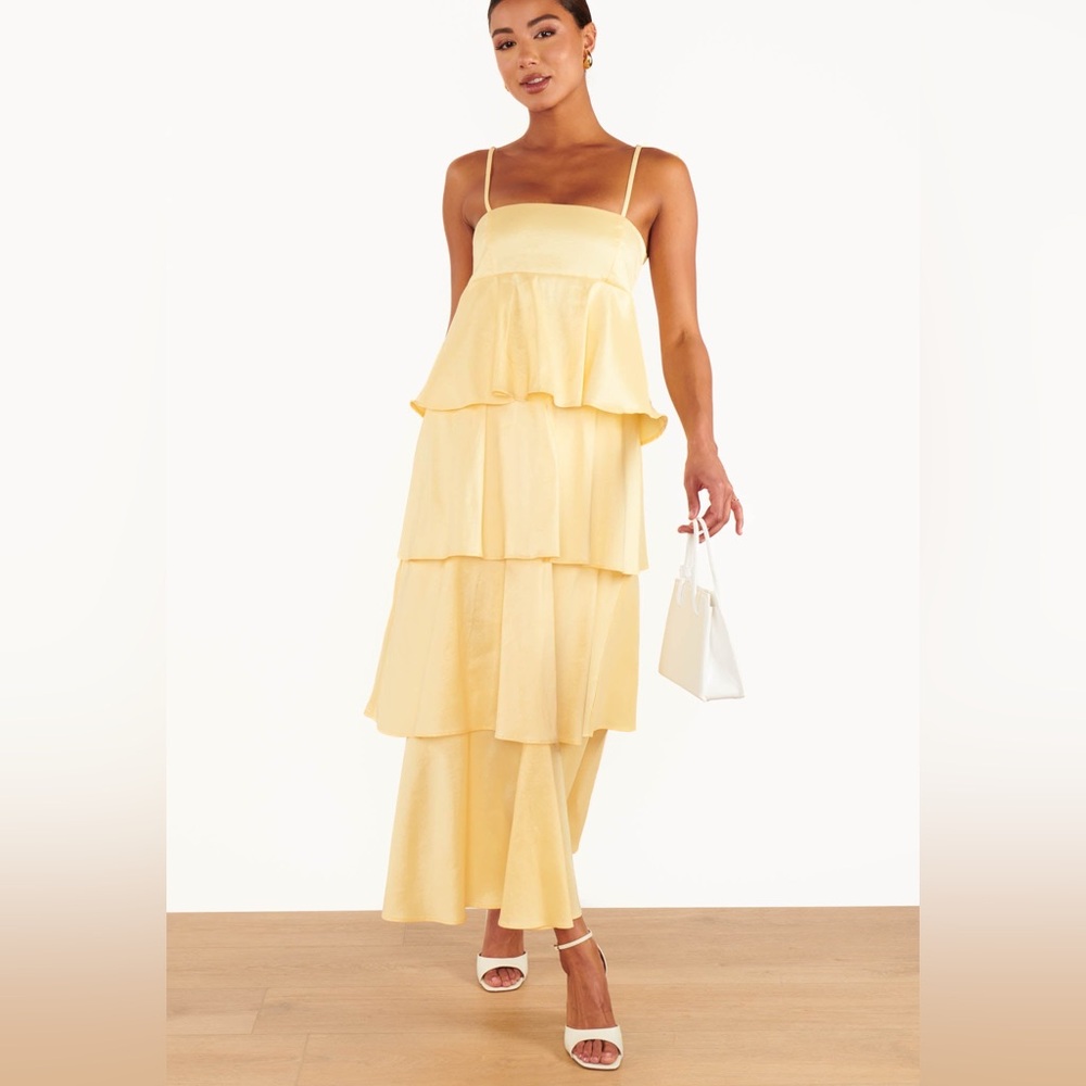 Show Me Your Mumu Yellow Ruffle Dress